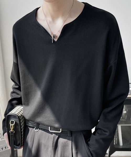 otte　Vネックシンプルトップス Ot4660 Vネックシンプルトップス Ot4660 | 韓国ファッションメンズ通販