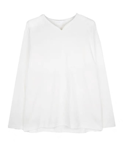 Otte（オッテ）の「Vネックシンプルトップス（Tシャツ/カットソー・メンズ・ホワイト/ブラック・MEDIUM/LARGE/X-LARGE）」の6枚目の写真
