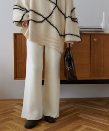 DISCOAT | 【着心地とスタイルアップを叶える！】ニットフレアパンツ(その他パンツ)