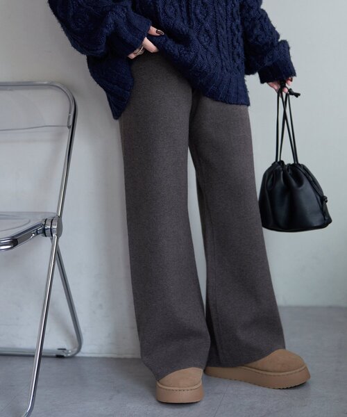 美品Discoat mini ダウン　BREEZE リブニットパンツ　140 美品✾Discoat mini ダウンBREEZE リブニットパンツ140