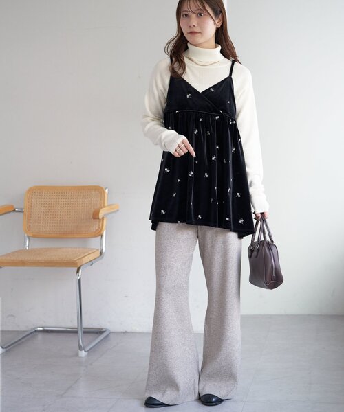 DISCOAT（ディスコート）の「【WEB限定】ニットフレアパンツ（その他