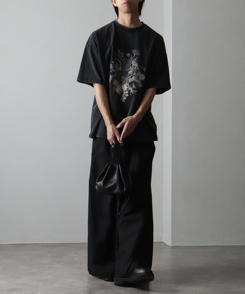 welise（ウェライズ）の「【welise/ウェライズ】＜Embroidery＞レトロフラワー スノーヴィンテージダイ加工 オーバーサイズ半袖Tシャツ（Tシャツ/カットソー・メンズ・ブラック系その他4/ブラック系その他2/ブラック系その他/ブラック系その他3・S/M/L）」の19枚目の写真