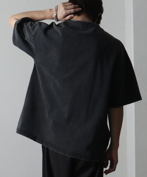 welise（ウェライズ）の「【welise/ウェライズ】＜Embroidery＞レトロフラワー スノーヴィンテージダイ加工 オーバーサイズ半袖Tシャツ（Tシャツ/カットソー・メンズ・ブラック系その他4/ブラック系その他2/ブラック系その他/ブラック系その他3・S/M/L）」の18枚目の写真