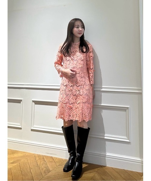 LOULOU WILLOUGHBY クローバーケミカルレース ワンピース allureville｜【LOULOU WILLOUGHBY】ケミカルフラワーレース