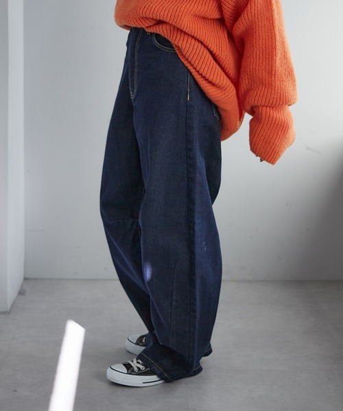 NAO(ナオ)の「カーブラインパンツ(デニムパンツ・レディース・その他/ブラック/ワンウォッシュ・MEDIUM)」の22枚目の写真