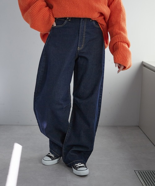 NAO(ナオ)の「カーブラインパンツ(デニムパンツ・レディース・その他/ブラック/ワンウォッシュ・MEDIUM)」の21枚目の写真
