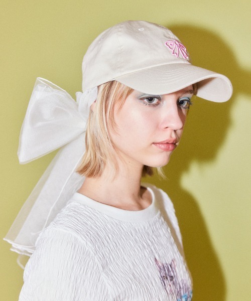 Candy Stripper（キャンディストリッパー）の「RIBBON TULLE キャップ（キャップ・レディース・ブラック/アイボリー・FREE）」の9枚目の写真