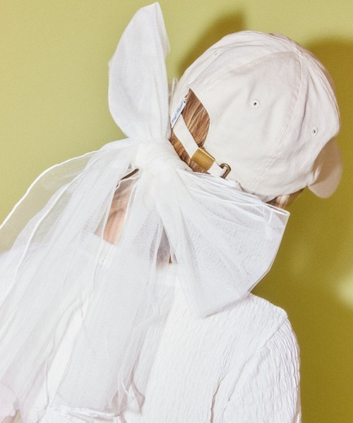 Candy Stripper（キャンディストリッパー）の「RIBBON TULLE キャップ（キャップ・レディース・ブラック/アイボリー・FREE）」の10枚目の写真