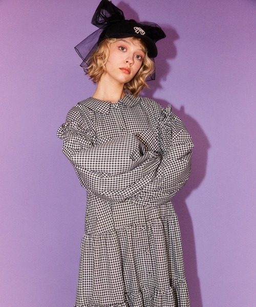 Candy Stripper（キャンディストリッパー）の「RIBBON TULLE キャップ（キャップ・レディース・ブラック/アイボリー・FREE）」の5枚目の写真