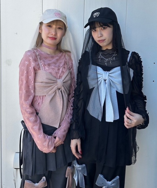 Candy Stripper（キャンディストリッパー）の「RIBBON TULLE キャップ（キャップ・レディース・ブラック/アイボリー・FREE）」の22枚目の写真