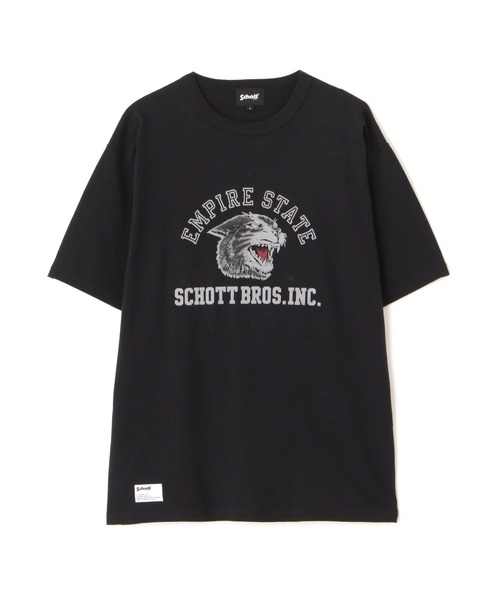Schott(ショット)の「Schott/ショット/T-SHIRT COLOR FLOCKY BLACK PANTHER/カラーフロッキー ブラックパンサー(Tシャツ/カットソー・メンズ・ベージュ/ホワイト/ブラック・XL/2XL/L/M)」の14枚目の写真