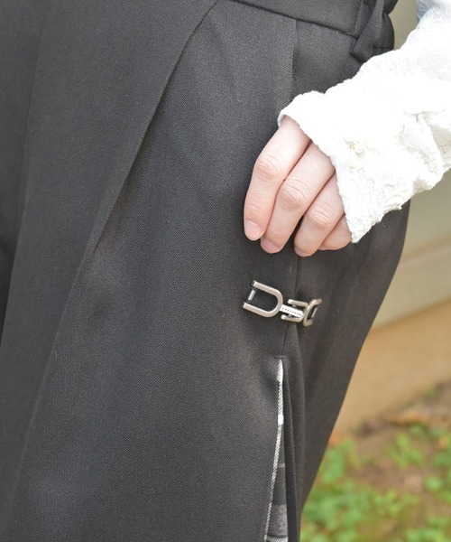 axes femme（アクシーズファム）の「サイドチェックワイドパンツ（その他パンツ・レディース・ネイビー/ブラック・FREE）」の14枚目の写真