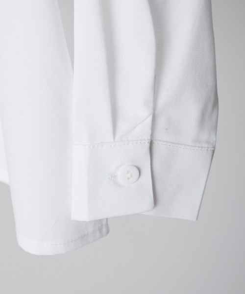 riziere（リジェール）の「ノーアイロンラウンドカラー比翼シャツ（ボタン取り外し対応）（シャツ/ブラウス・キッズ・ホワイト・160/150/140/130/120/110/100/90）」の4枚目の写真
