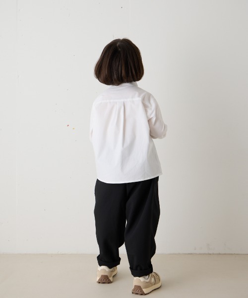 riziere（リジェール）の「ノーアイロンラウンドカラー比翼シャツ（ボタン取り外し対応）（シャツ/ブラウス・キッズ・ホワイト・160/150/140/130/120/110/100/90）」の13枚目の写真