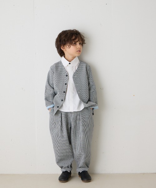 riziere（リジェール）の「ノーアイロンラウンドカラー比翼シャツ（ボタン取り外し対応）（シャツ/ブラウス・キッズ・ホワイト・160/150/140/130/120/110/100/90）」の15枚目の写真