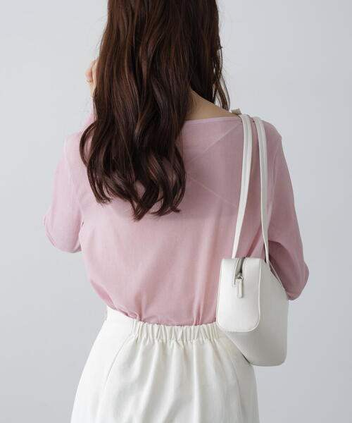 FREE'S MART（フリーズマート）の「◆［MFM］フロッキーラウンドネックカットソー（Tシャツ/カットソー・レディース・グレー/ブラック/ホワイト/ピンク・FREE）」の17枚目の写真