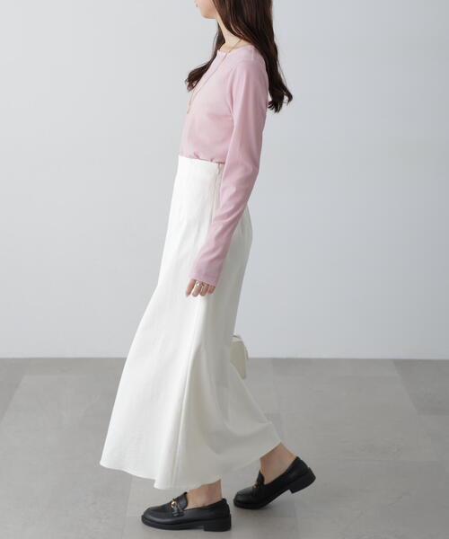 FREE'S MART（フリーズマート）の「◆［MFM］フロッキーラウンドネックカットソー（Tシャツ/カットソー・レディース・グレー/ブラック/ホワイト/ピンク・FREE）」の14枚目の写真