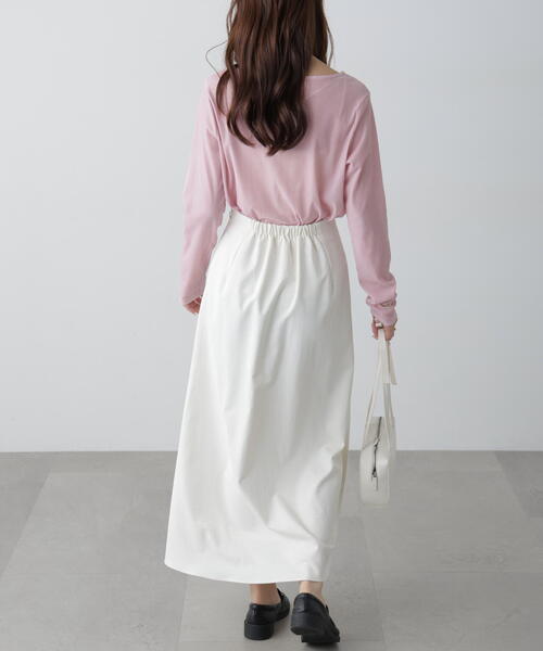 FREE'S MART（フリーズマート）の「◆［MFM］フロッキーラウンドネックカットソー（Tシャツ/カットソー・レディース・グレー/ブラック/ホワイト/ピンク・FREE）」の13枚目の写真