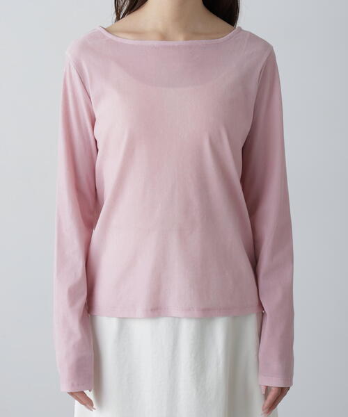 FREE'S MART（フリーズマート）の「◆［MFM］フロッキーラウンドネックカットソー（Tシャツ/カットソー・レディース・グレー/ブラック/ホワイト/ピンク・FREE）」の12枚目の写真