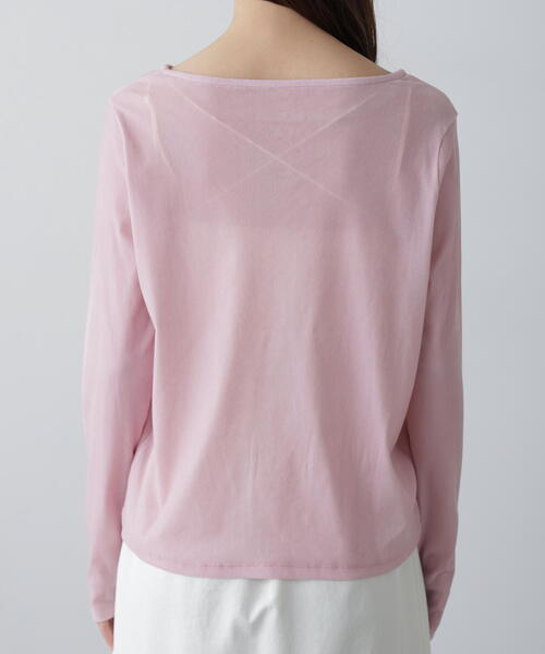 FREE'S MART（フリーズマート）の「◆［MFM］フロッキーラウンドネックカットソー（Tシャツ/カットソー・レディース・グレー/ブラック/ホワイト/ピンク・FREE）」の10枚目の写真