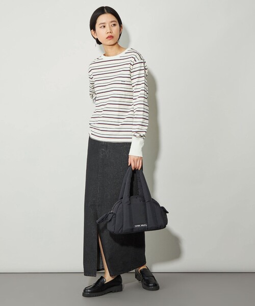 CITEN（シテン）の「＜CITEN＞ラメデニムロングスカート（スカート・レディース・ブラック・S/M）」の3枚目の写真