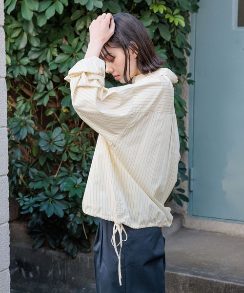 niko and...（ニコアンド）の「マーセドロストリボンシャツ（シャツ/ブラウス・レディース・ホワイト/ピンク/ネイビー/イエロー・MEDIUM/LARGE）」の17枚目の写真