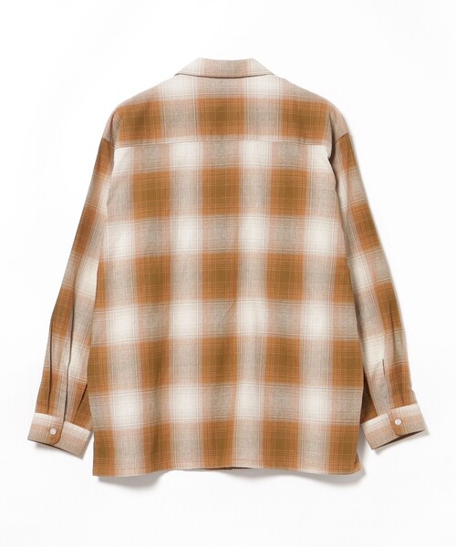 BEAMS HEART（ビームスハート）の「カラミ オンブレーチェック オープンカラーシャツ（シャツ/ブラウス・メンズ・ブラウン系その他4/ブルー・MEDIUM/LARGE/SMALL）」の22枚目の写真