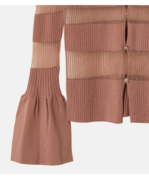 ニット セーター シアーリブストライプニット / Sheer Rib Stripes Knit レディース セール】シアーリブストライプニット / Sheer Rib Stripes Knit