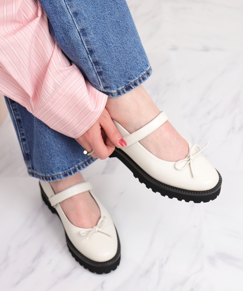 セール】厚底メリージェーンシューズ（バレエシューズ）｜artemis by