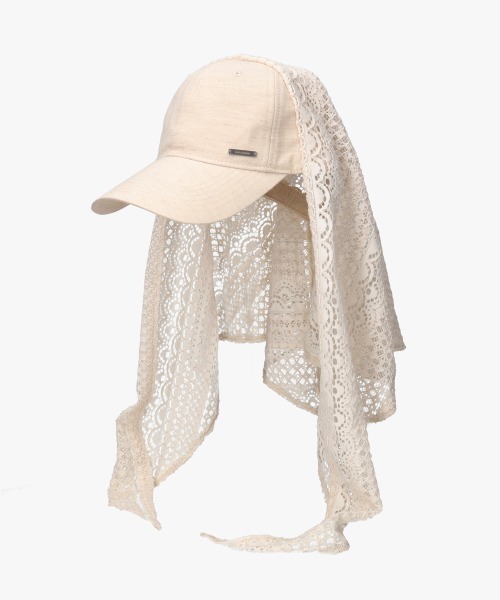 OVERRIDE（オーバーライド）の「OVERRIDE  SUMMER LACE SCARF CAP SGP / オーバーライド（キャップ・レディース・ブラック/ナチュラル/ブラウン・FREE）」の3枚目の写真