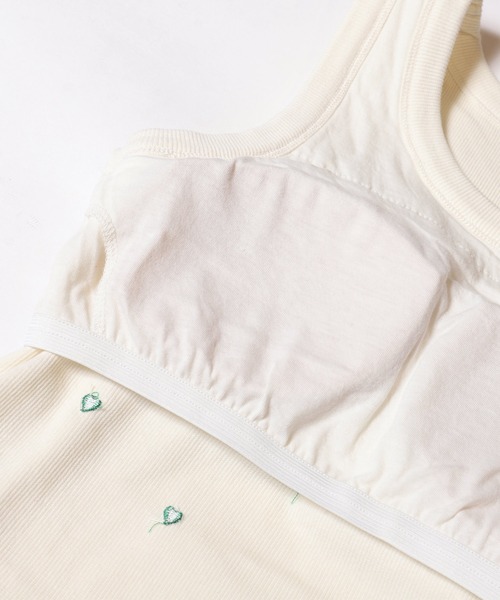 coca（coca）（コカ）の「【WEB限定セール】OUT BRAカップ付ハート刺繍タンクトップ（タンクトップ・レディース・グレー/ブラック/アイボリー・M/L/S）」の5枚目の写真