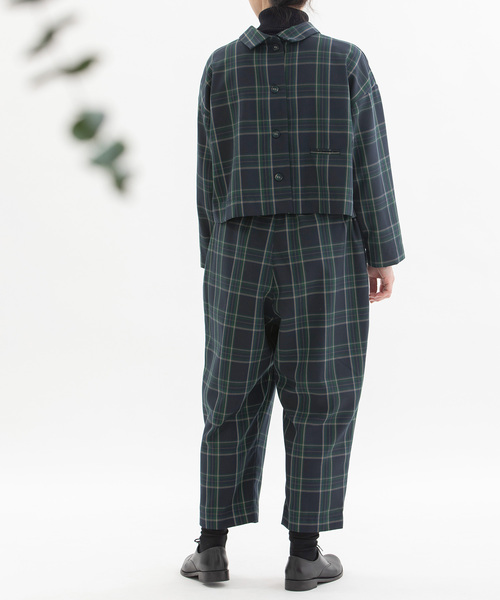 nop de nod(ノップドゥノッド)の「チェック2wayクロップドジャケット(その他アウター・レディース・ネイビー・M)」の13枚目の写真