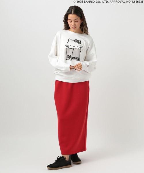 BAYFLOW（ベイフロー）の「【HELLO KITTY×BAYFLOW】スウェットプルオーバー（スウェット・レディース・レッド/オフホワイト/チャコール・FREE）」の13枚目の写真