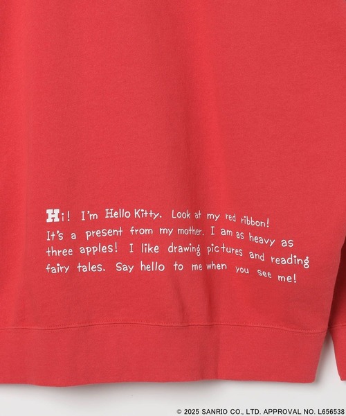 BAYFLOW（ベイフロー）の「【HELLO KITTY×BAYFLOW】スウェットプルオーバー（スウェット・レディース・レッド/オフホワイト/チャコール・FREE）」の10枚目の写真