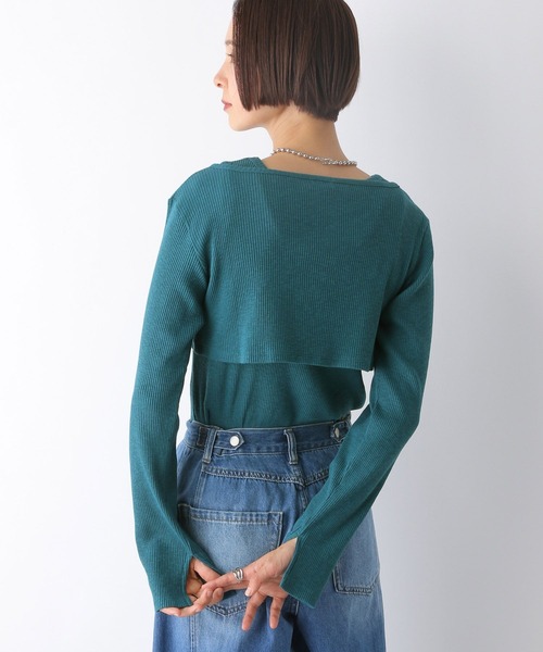 LEPSIM（レプシィム）の「フロントホックプルオーバー《2点セット》　253187（Tシャツ/カットソー・レディース・チャコールグレー/グリーン系その他・FREE）」の11枚目の写真