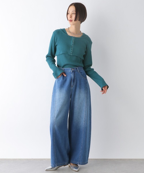 LEPSIM（レプシィム）の「フロントホックプルオーバー《2点セット》　253187（Tシャツ/カットソー・レディース・チャコールグレー/グリーン系その他・FREE）」の12枚目の写真