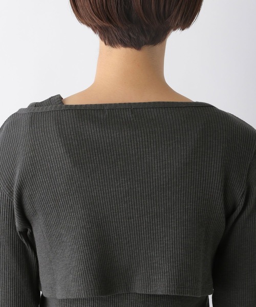 LEPSIM（レプシィム）の「フロントホックプルオーバー《2点セット》　253187（Tシャツ/カットソー・レディース・チャコールグレー/グリーン系その他・FREE）」の22枚目の写真