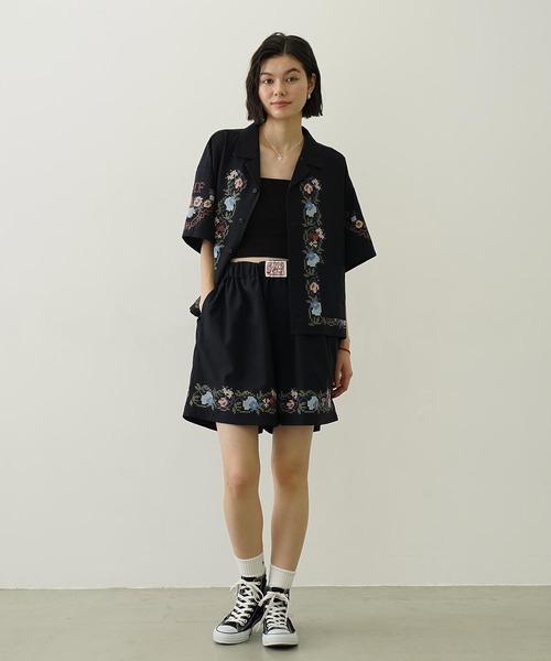 MILKFED.(ミルクフェド)の「CROSS STITCH STYLE SHORTS(その他パンツ・レディース・ライトグリーン/ネイビー/オフホワイト・ONE SIZE)」の6枚目の写真