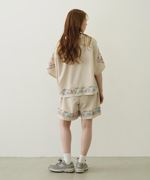 MILKFED.(ミルクフェド)の「CROSS STITCH STYLE SHORTS(その他パンツ・レディース・ライトグリーン/ネイビー/オフホワイト・ONE SIZE)」の16枚目の写真