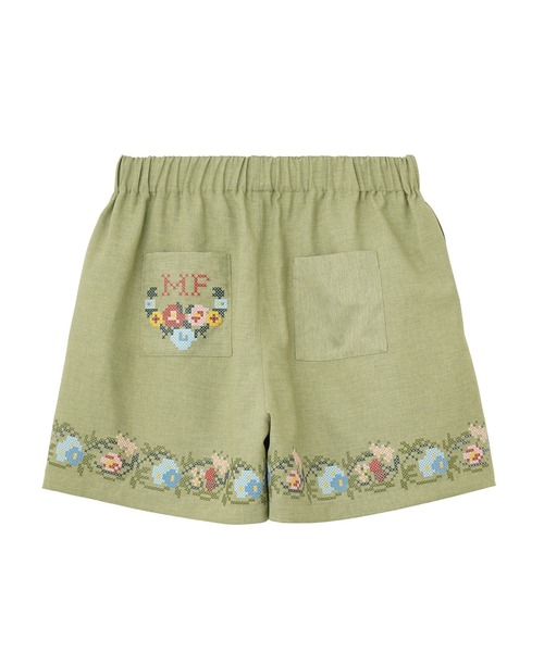 MILKFED.(ミルクフェド)の「CROSS STITCH STYLE SHORTS(その他パンツ・レディース・ライトグリーン/ネイビー/オフホワイト・ONE SIZE)」の19枚目の写真