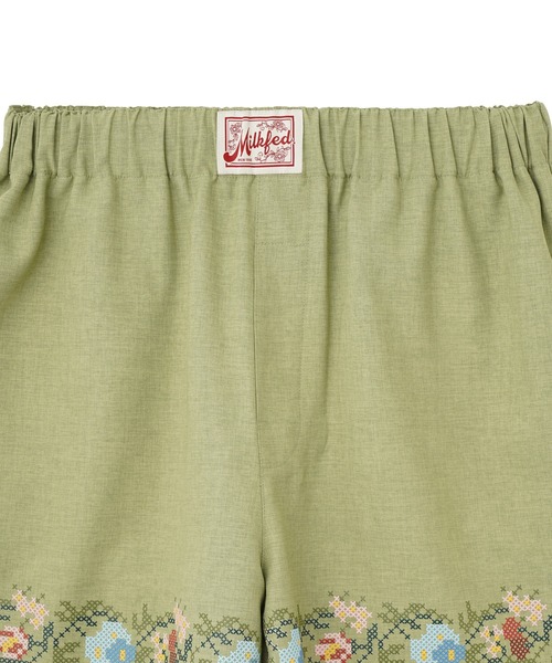 MILKFED.(ミルクフェド)の「CROSS STITCH STYLE SHORTS(その他パンツ・レディース・ライトグリーン/ネイビー/オフホワイト・ONE SIZE)」の20枚目の写真