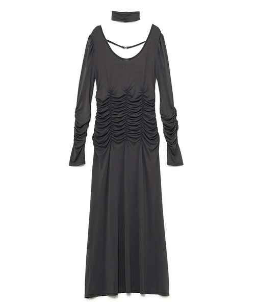 SORIN(ソリン )の「Stretchy Rayon Scope Neck Maxi Dress(ワンピース・レディース・ブラック/チャコールグレー/ミント・38)」の3枚目の写真