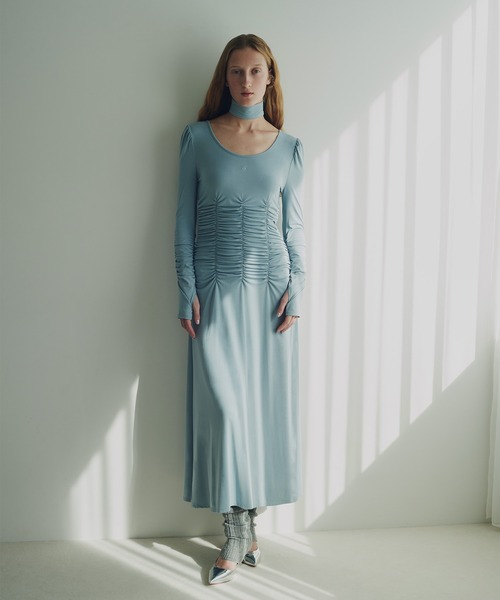 SORIN(ソリン )の「Stretchy Rayon Scope Neck Maxi Dress(ワンピース・レディース・ブラック/チャコールグレー/ミント・38)」の1枚目の写真