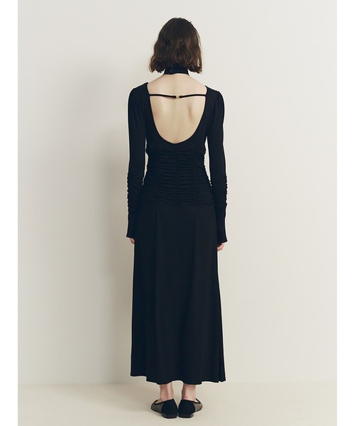 SORIN(ソリン )の「Stretchy Rayon Scope Neck Maxi Dress(ワンピース・レディース・ブラック/チャコールグレー/ミント・38)」の20枚目の写真