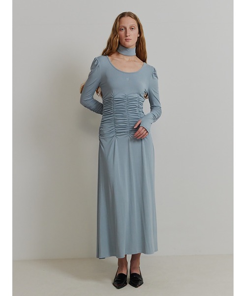 SORIN(ソリン )の「Stretchy Rayon Scope Neck Maxi Dress(ワンピース・レディース・ブラック/チャコールグレー/ミント・38)」の17枚目の写真