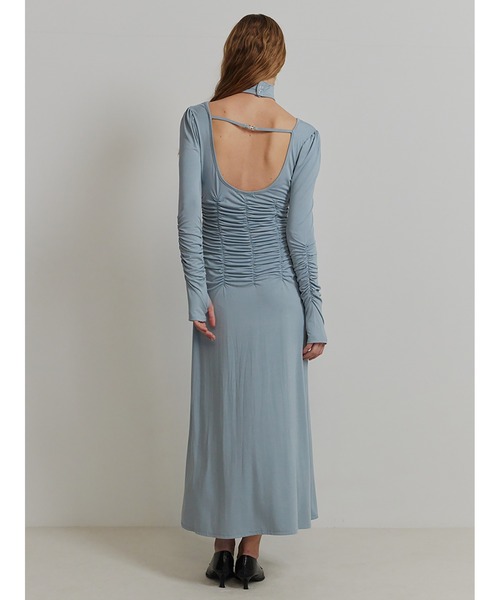 SORIN(ソリン )の「Stretchy Rayon Scope Neck Maxi Dress(ワンピース・レディース・ブラック/チャコールグレー/ミント・38)」の15枚目の写真