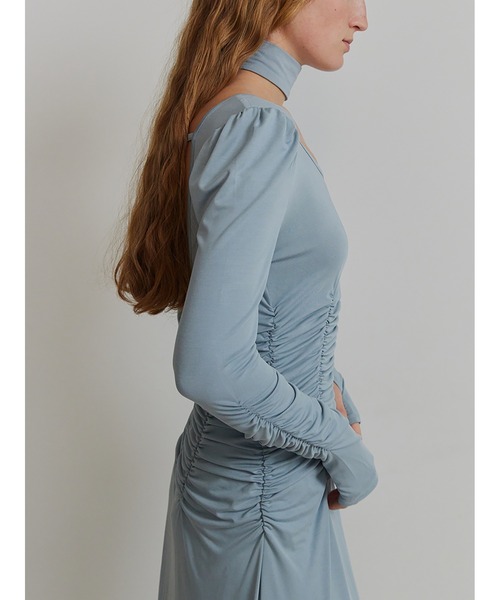 SORIN(ソリン )の「Stretchy Rayon Scope Neck Maxi Dress(ワンピース・レディース・ブラック/チャコールグレー/ミント・38)」の12枚目の写真