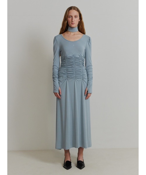 SORIN(ソリン )の「Stretchy Rayon Scope Neck Maxi Dress(ワンピース・レディース・ブラック/チャコールグレー/ミント・38)」の11枚目の写真
