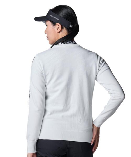 UNDER ARMOUR(アンダーアーマー)の「UAドライブ ロゴ ジャカード セーター(ゴルフ/レディース)(Tシャツ/カットソー・レディース・ホワイト・S/XL/M/L)」の4枚目の写真