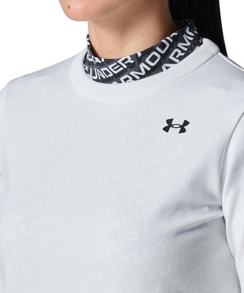 UNDER ARMOUR(アンダーアーマー)の「UAドライブ ロゴ ジャカード セーター(ゴルフ/レディース)(Tシャツ/カットソー・レディース・ホワイト・S/XL/M/L)」の2枚目の写真